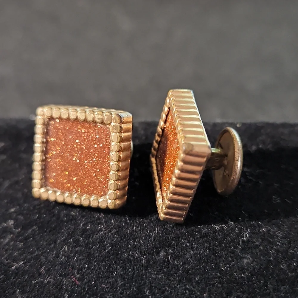 Vintage Goldstone Victorian Cufflinks